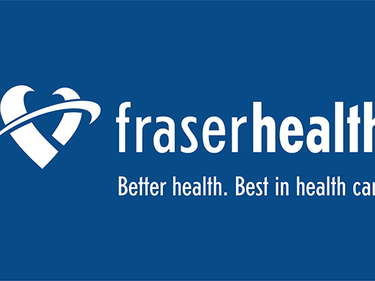 dark blue background with Fraser Health logo